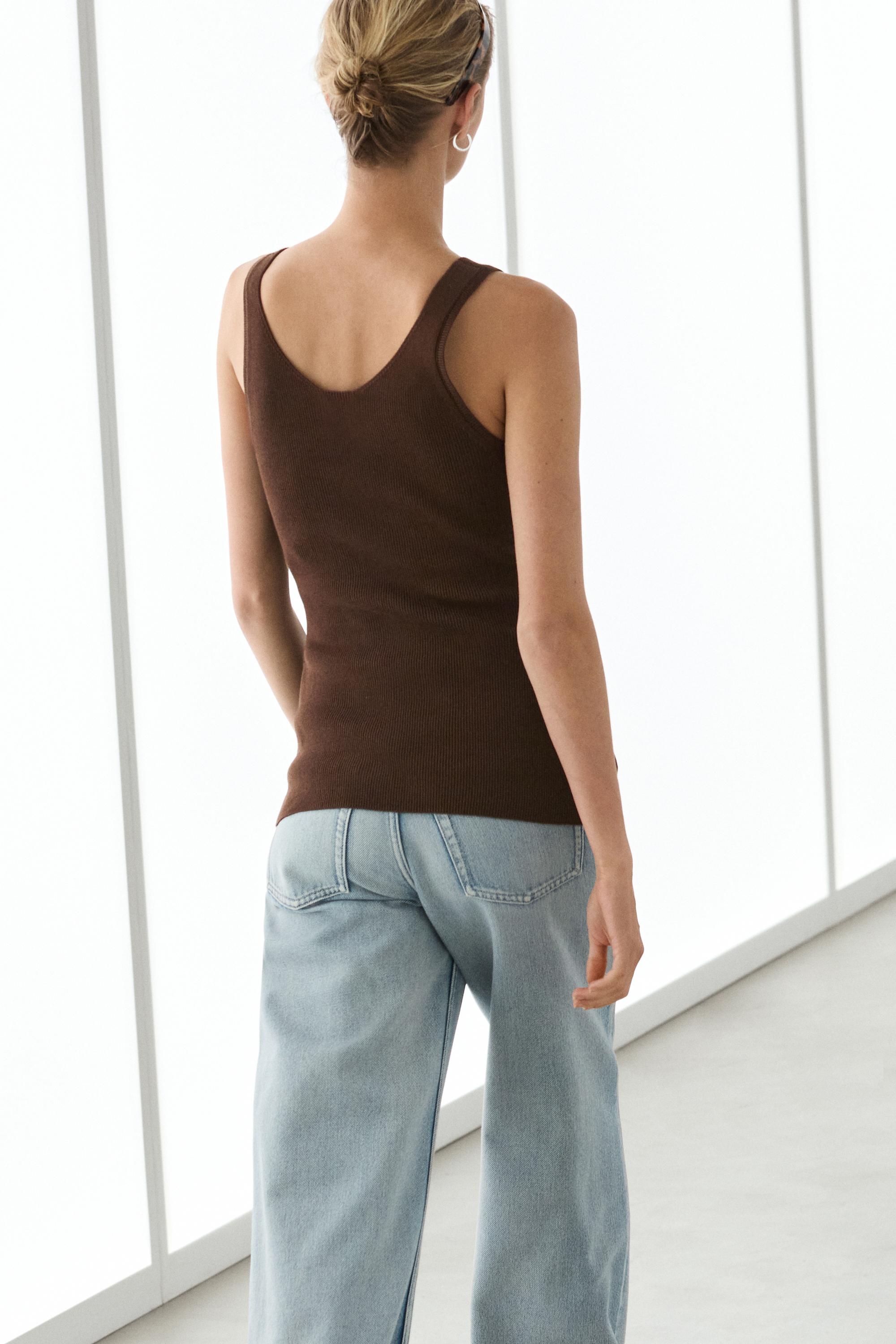 100% cotton ribbed tank top